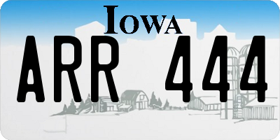 IA license plate ARR444