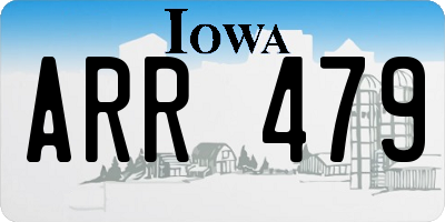 IA license plate ARR479