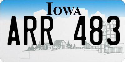 IA license plate ARR483