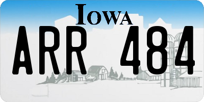 IA license plate ARR484