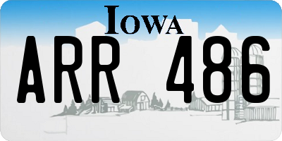 IA license plate ARR486