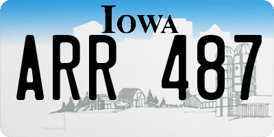 IA license plate ARR487