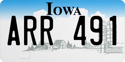 IA license plate ARR491