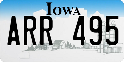IA license plate ARR495