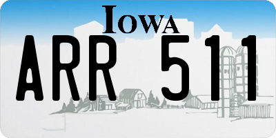 IA license plate ARR511