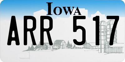 IA license plate ARR517