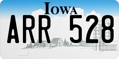 IA license plate ARR528