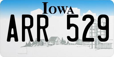 IA license plate ARR529
