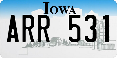 IA license plate ARR531