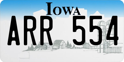 IA license plate ARR554