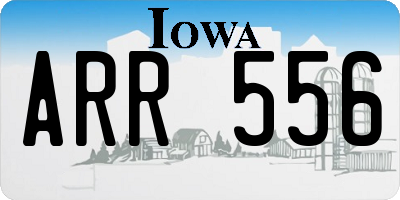 IA license plate ARR556
