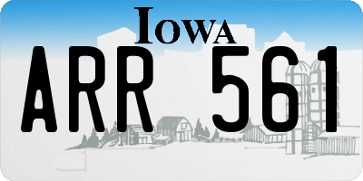 IA license plate ARR561