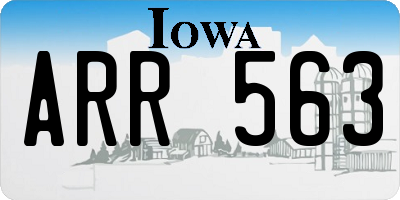 IA license plate ARR563