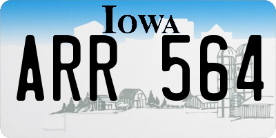 IA license plate ARR564