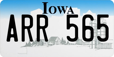 IA license plate ARR565