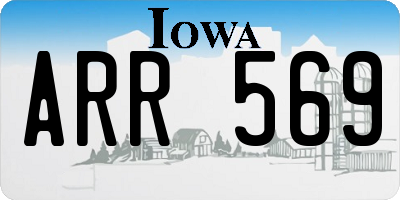 IA license plate ARR569