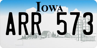 IA license plate ARR573