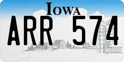 IA license plate ARR574