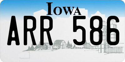 IA license plate ARR586