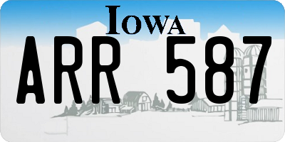 IA license plate ARR587
