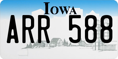 IA license plate ARR588
