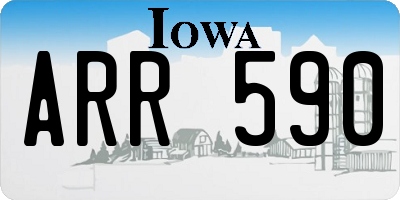IA license plate ARR590