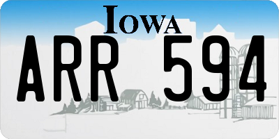 IA license plate ARR594