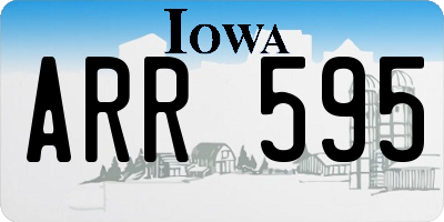IA license plate ARR595