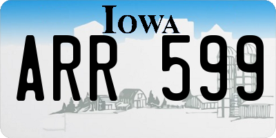 IA license plate ARR599