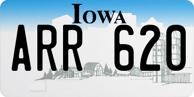 IA license plate ARR620