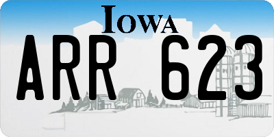 IA license plate ARR623