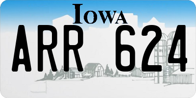 IA license plate ARR624