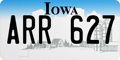 IA license plate ARR627