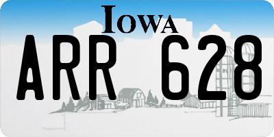 IA license plate ARR628