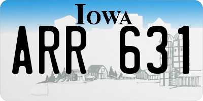 IA license plate ARR631