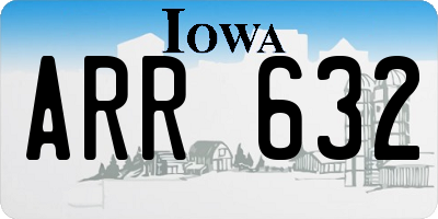 IA license plate ARR632