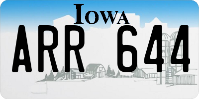 IA license plate ARR644