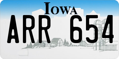 IA license plate ARR654