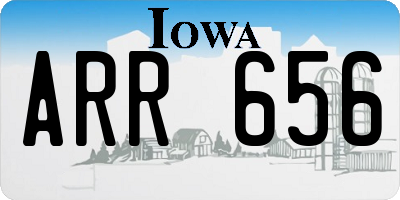 IA license plate ARR656