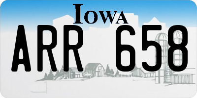 IA license plate ARR658