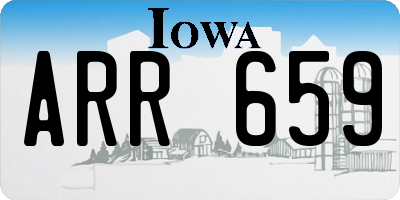 IA license plate ARR659