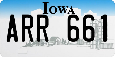 IA license plate ARR661
