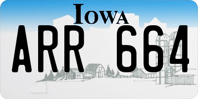 IA license plate ARR664