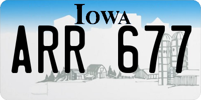 IA license plate ARR677