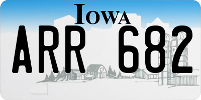 IA license plate ARR682