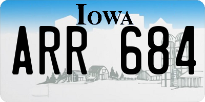 IA license plate ARR684