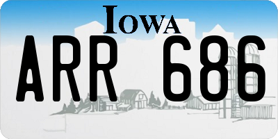 IA license plate ARR686