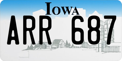 IA license plate ARR687