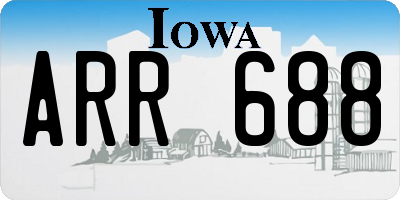 IA license plate ARR688