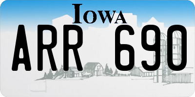 IA license plate ARR690